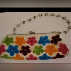 Floral Beaded Women's Clutch